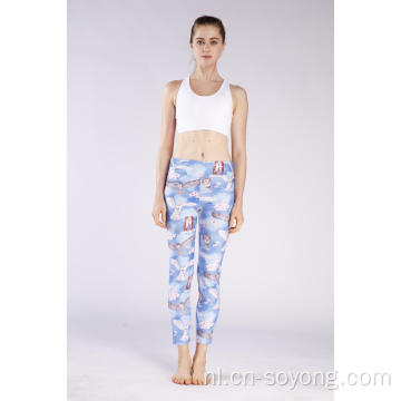 Legging met elastische print voor dames